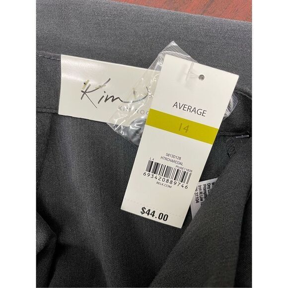 NWT Kim Rogers Heather Charcoal Average 14 Women’s Dress Pants- Straight Leg - Picture 3 of 5